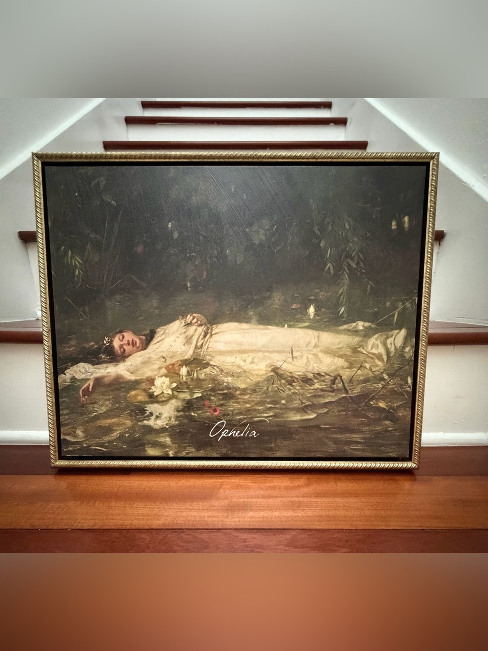 16x20” Ophelia" painting by Friedrich Theodor Heyser canvas print w/ Framed